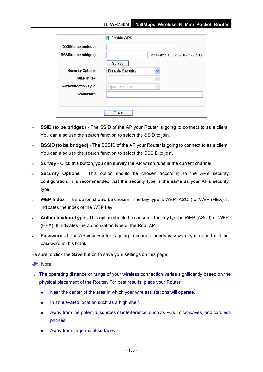 TP-Link TL-WR700N manual 135 