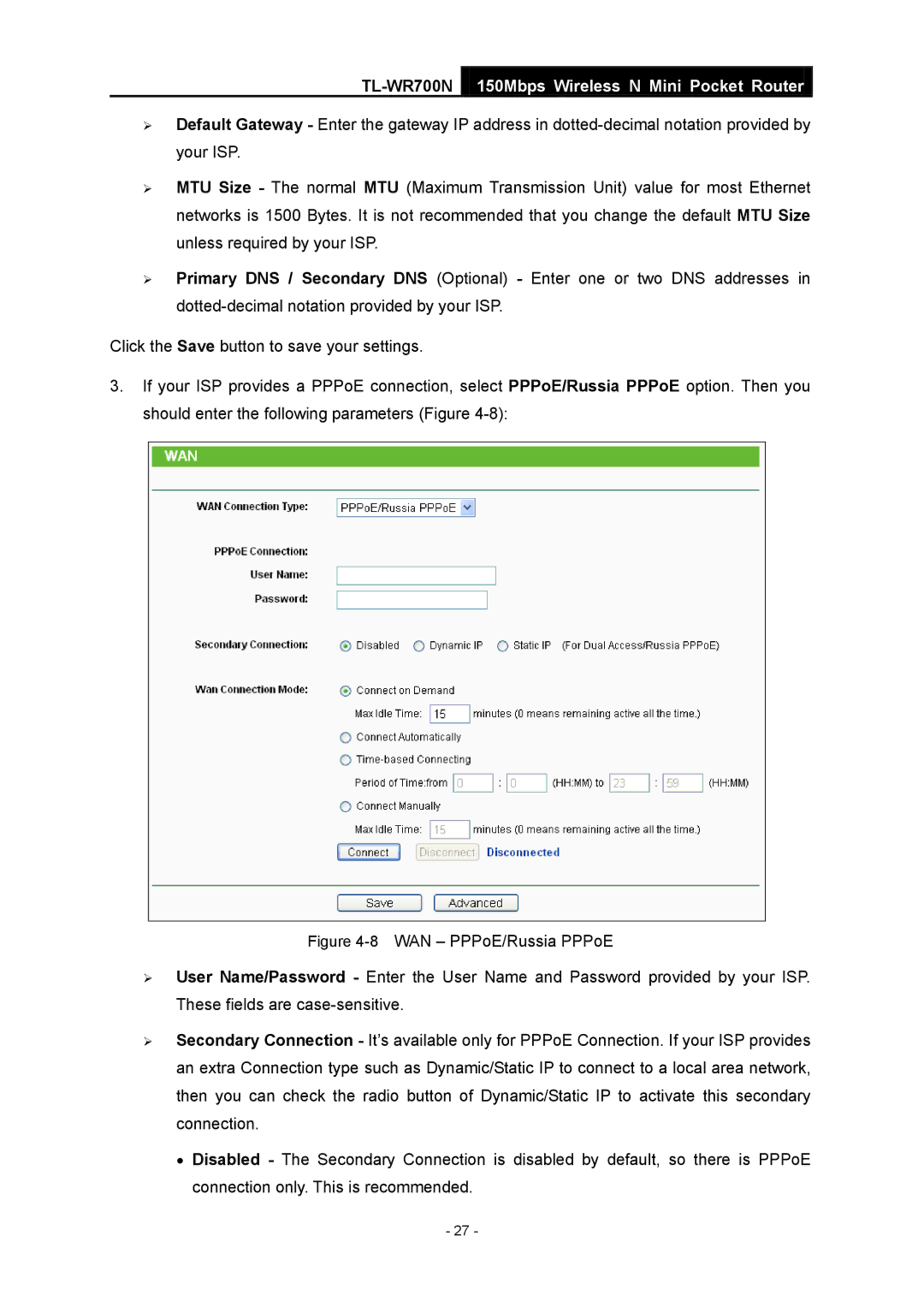 TP-Link TL-WR700N manual 