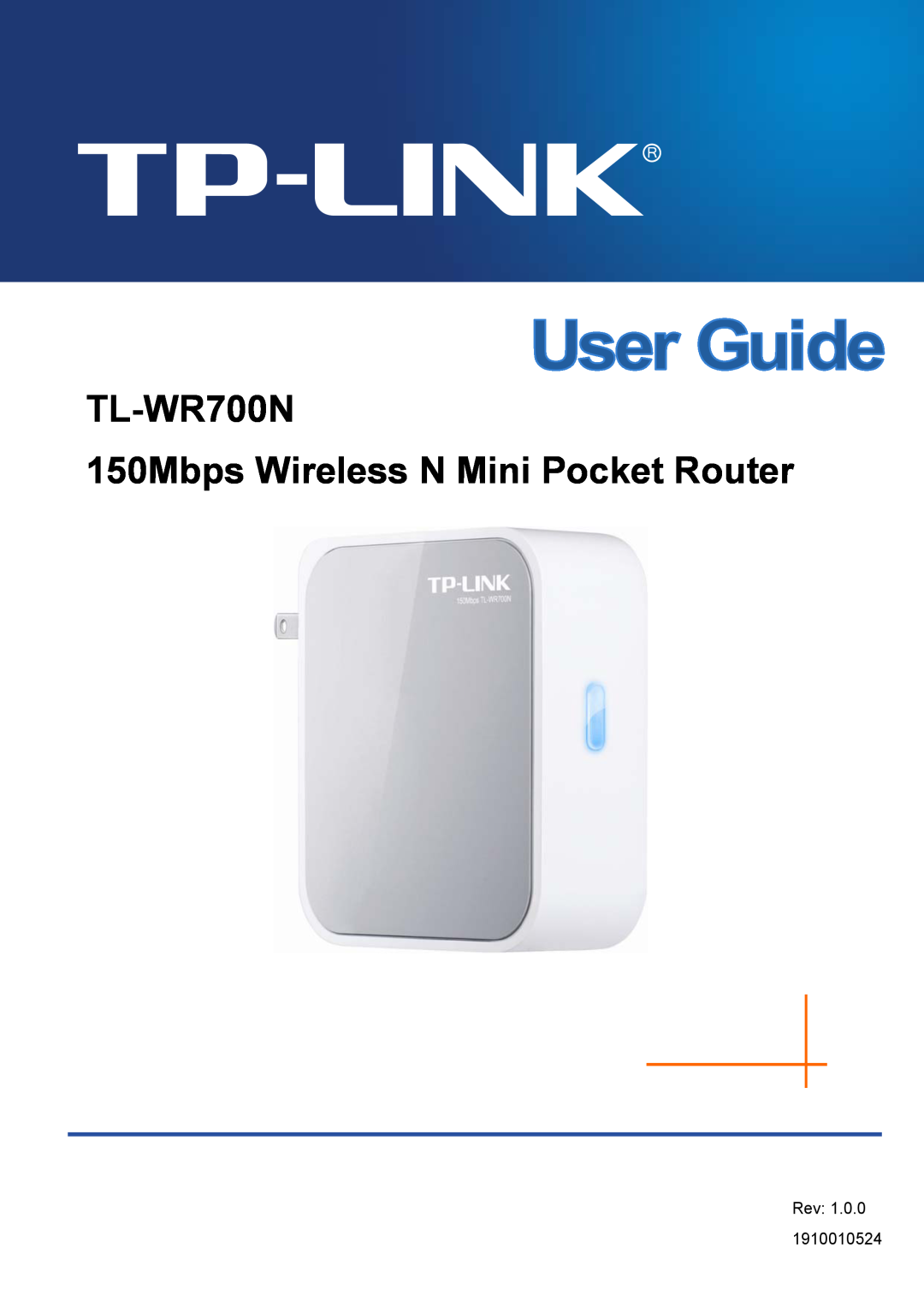 TP-Link manual TL-WR700N 150Mbps Wireless N Mini Pocket Router, Rev 1910010524 