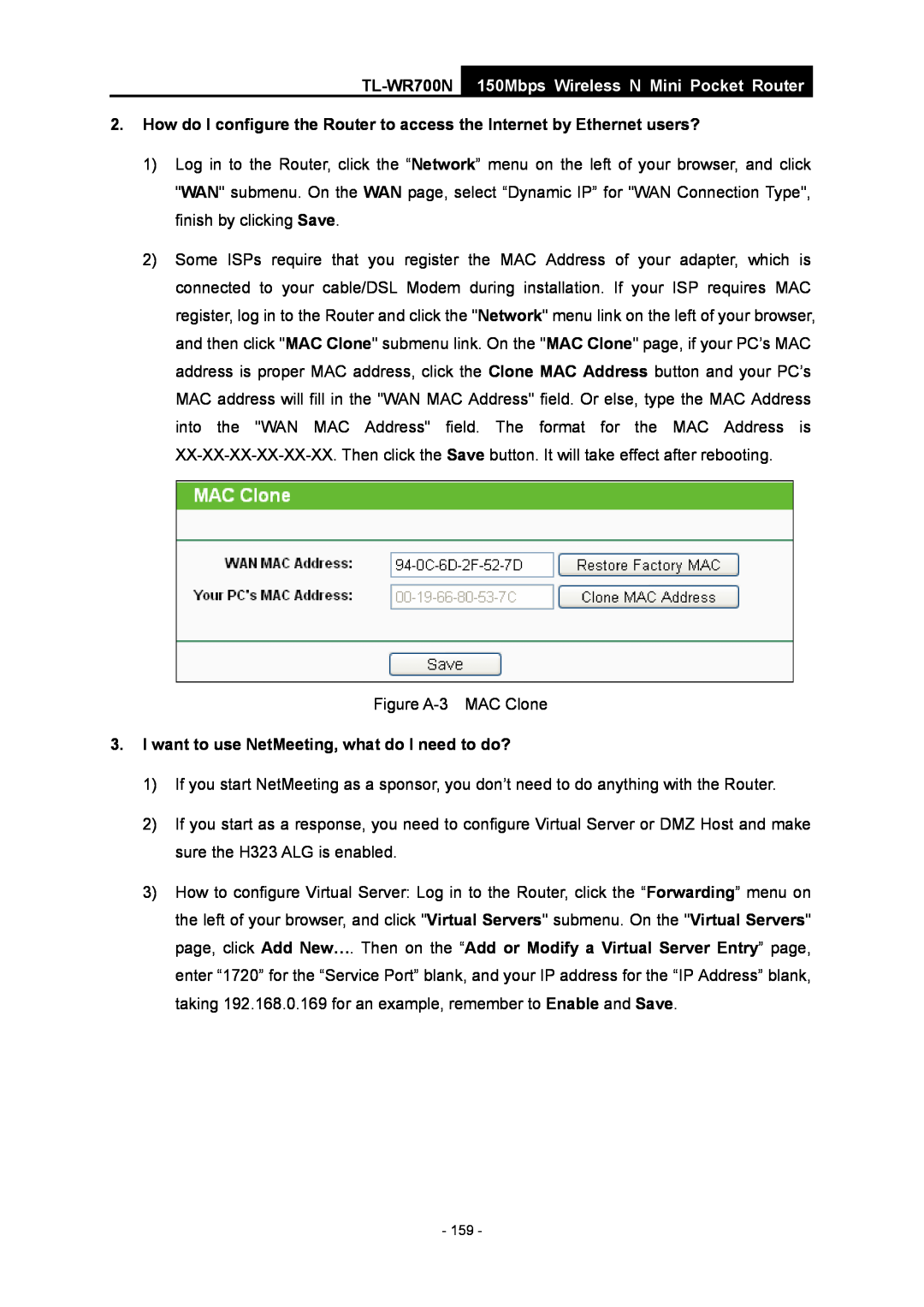 TP-Link TL-WR700N manual I want to use NetMeeting, what do I need to do?, 150Mbps Wireless N Mini Pocket Router 