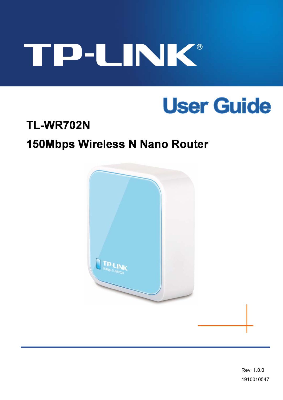 TP-Link manual TL-WR702N 150Mbps Wireless N Nano Router, Rev 1910010547 