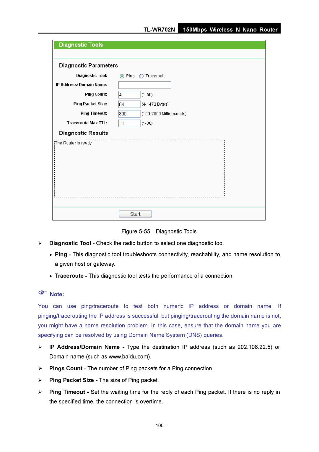 TP-Link TL-WR702N manual 100 