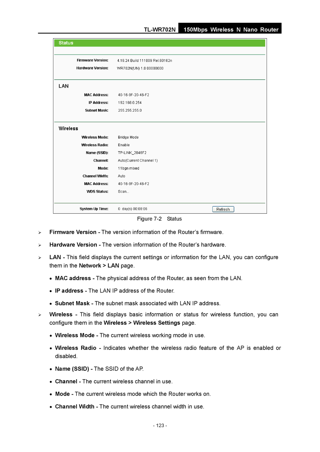 TP-Link TL-WR702N manual 123 