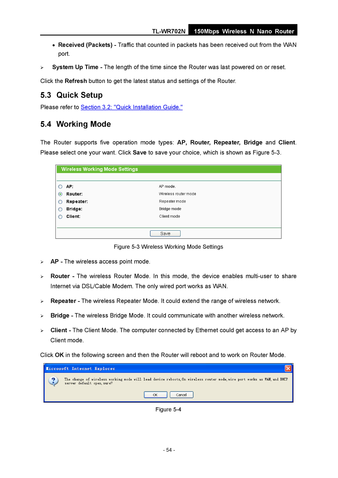 TP-Link TL-WR702N manual Quick Setup 