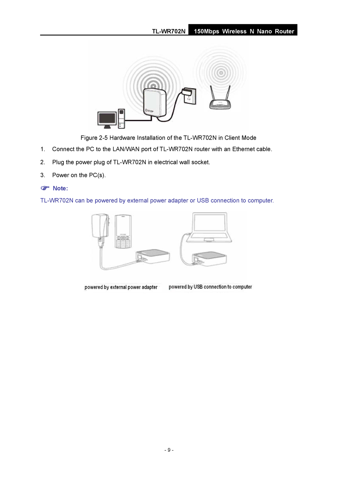 TP-Link TL-WR702N manual 