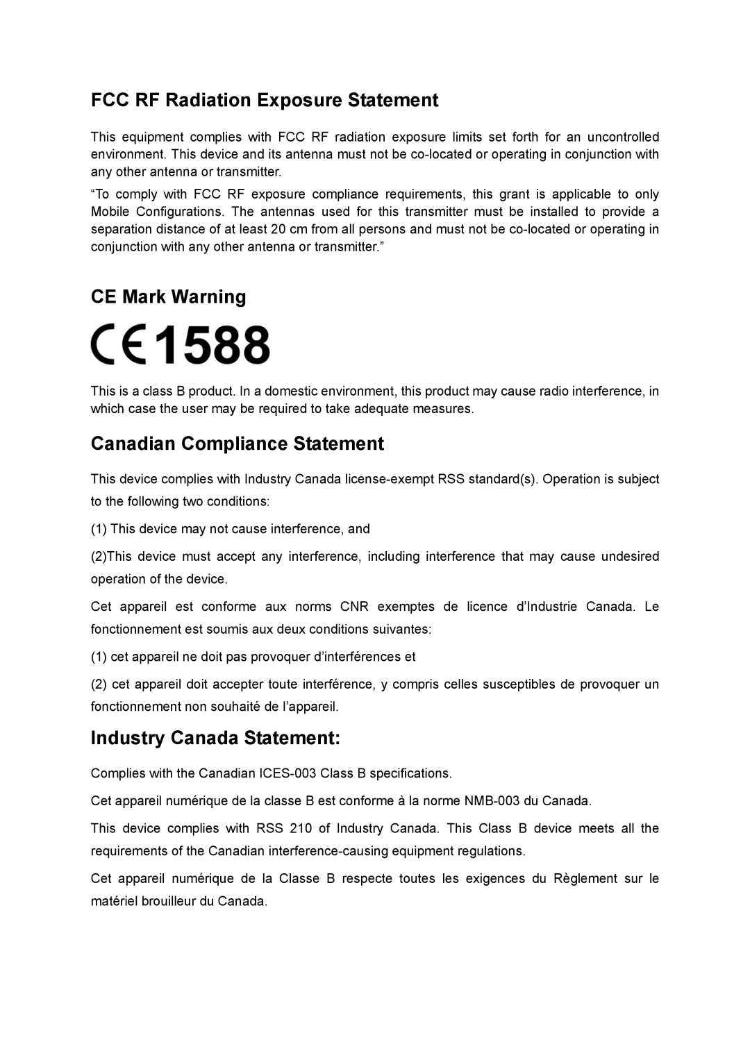 TP-Link TL-WR702N manual FCC RF Radiation Exposure Statement 