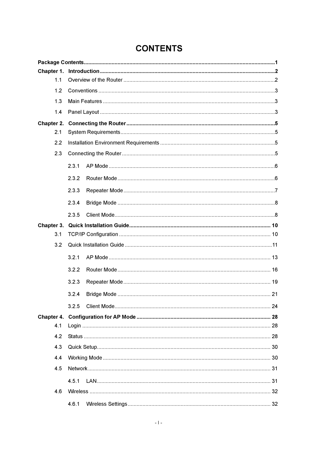 TP-Link TL-WR702N manual Contents 