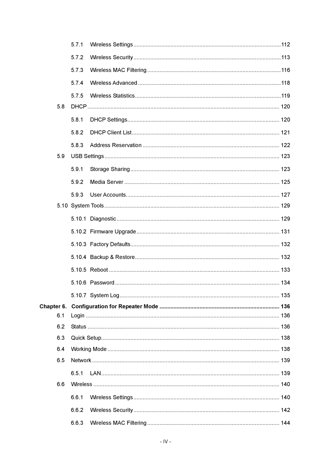 TP-Link TL-WR710N manual 136 