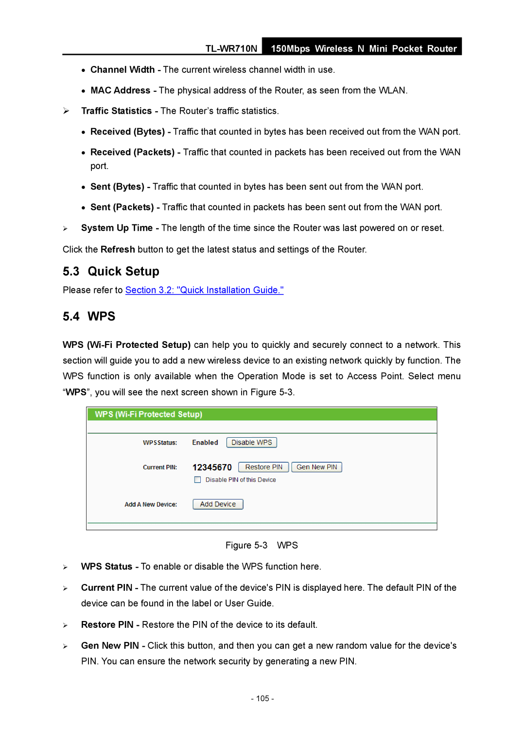 TP-Link TL-WR710N manual 105 