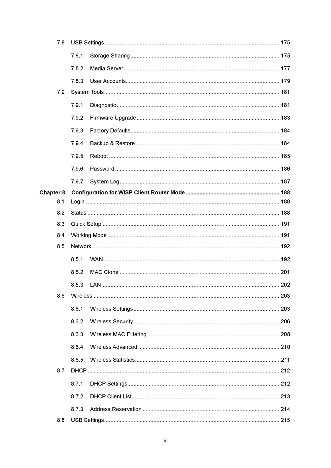 TP-Link TL-WR710N manual 188 