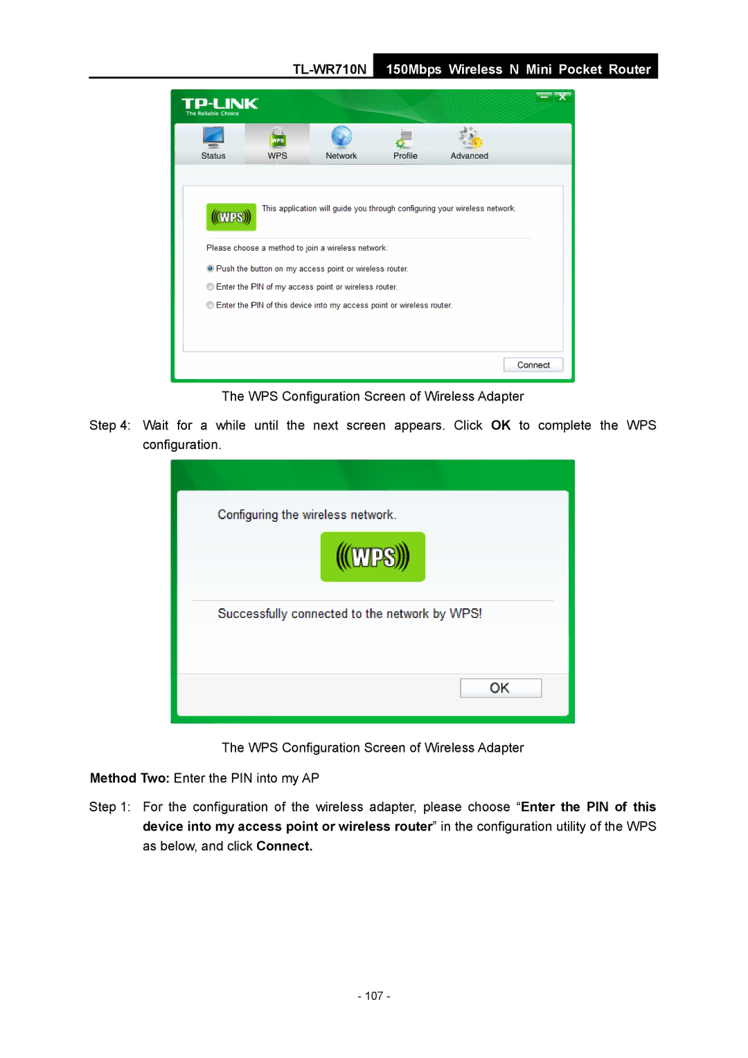 TP-Link TL-WR710N manual 107 