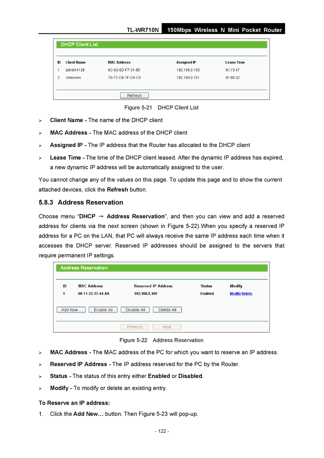 TP-Link TL-WR710N manual Click the Add New… button. Then -23will pop-up 