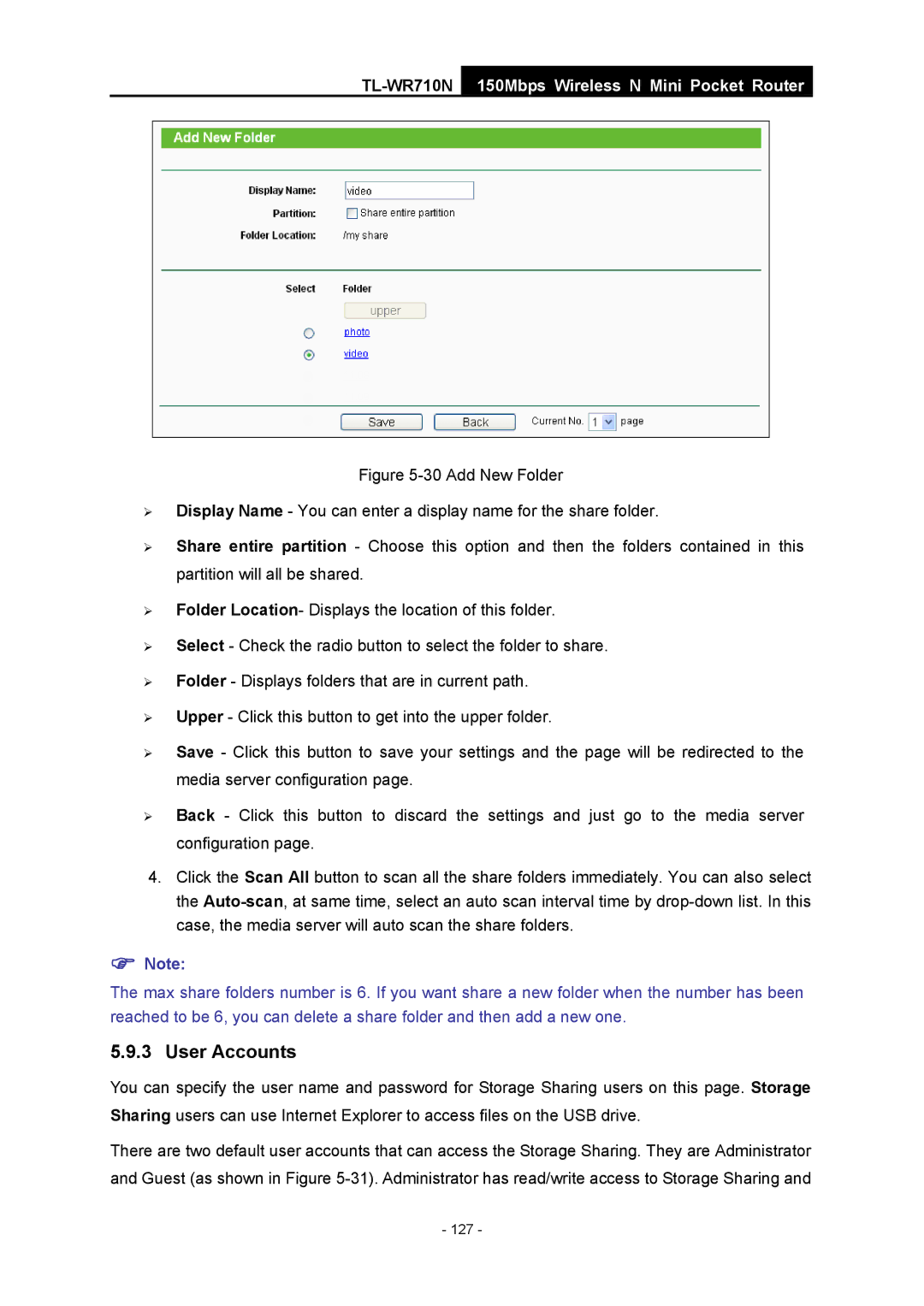 TP-Link TL-WR710N manual 127 