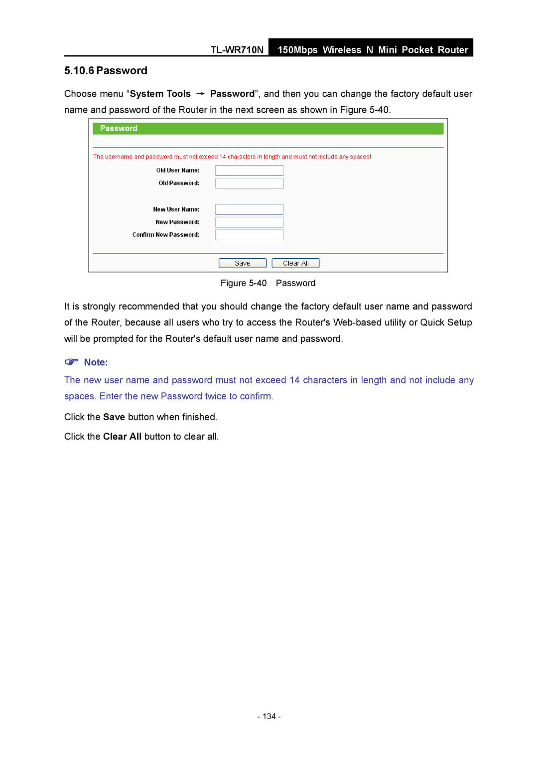 TP-Link TL-WR710N manual Password 