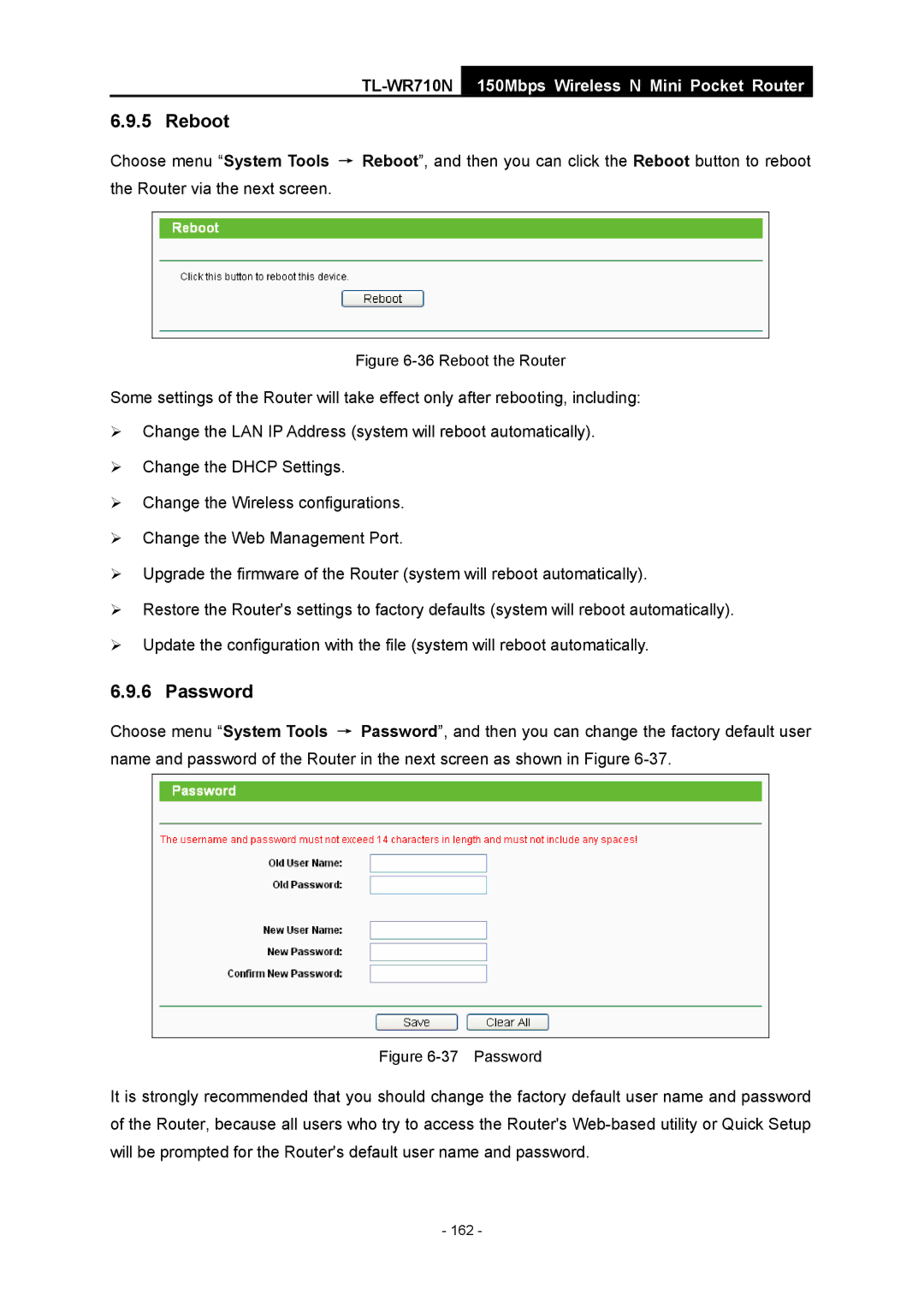 TP-Link TL-WR710N manual Reboot the Router 