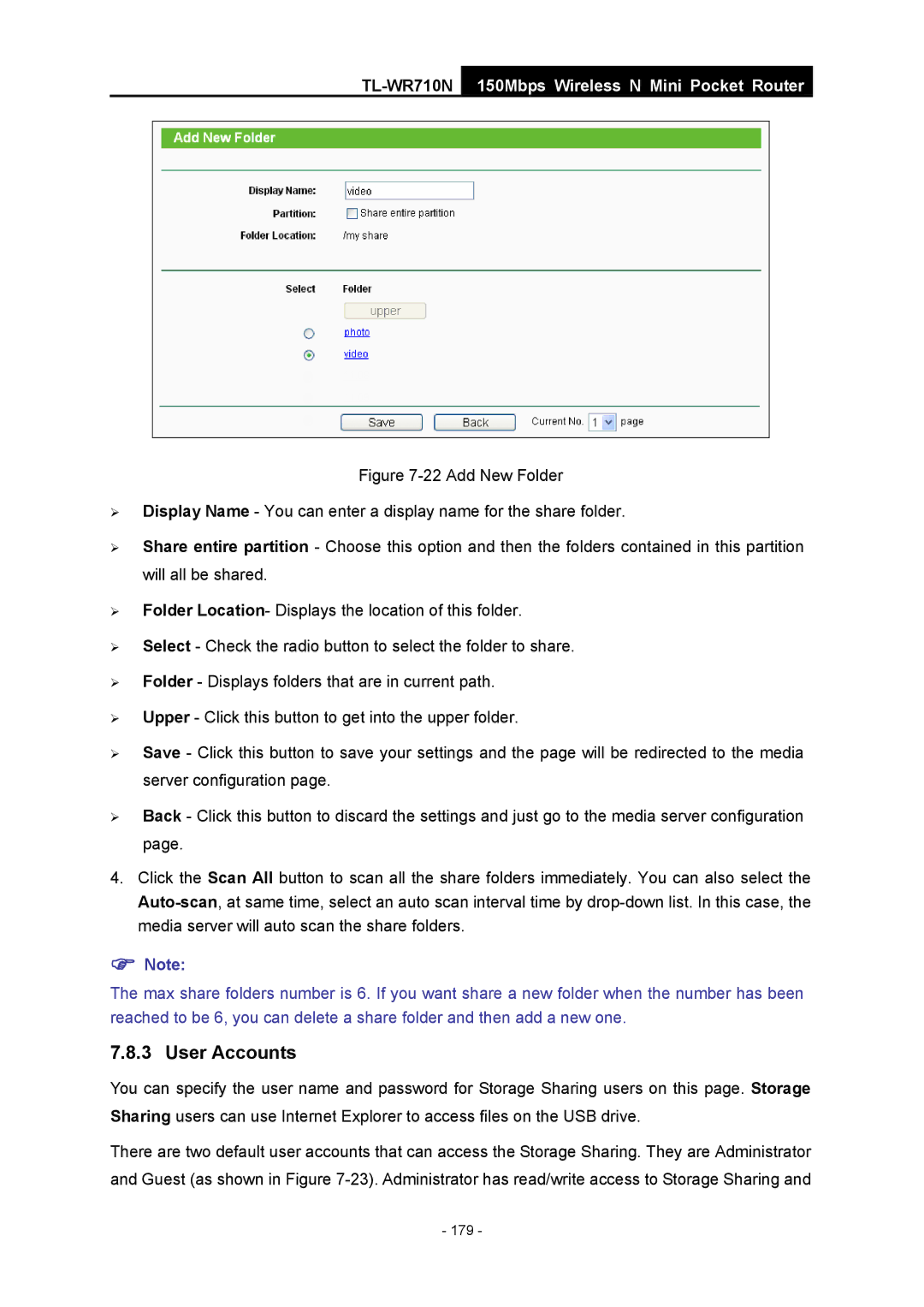 TP-Link TL-WR710N manual 179 