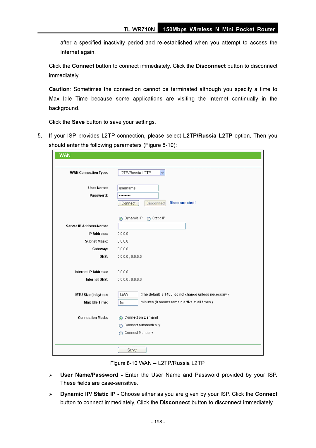 TP-Link TL-WR710N manual 198 