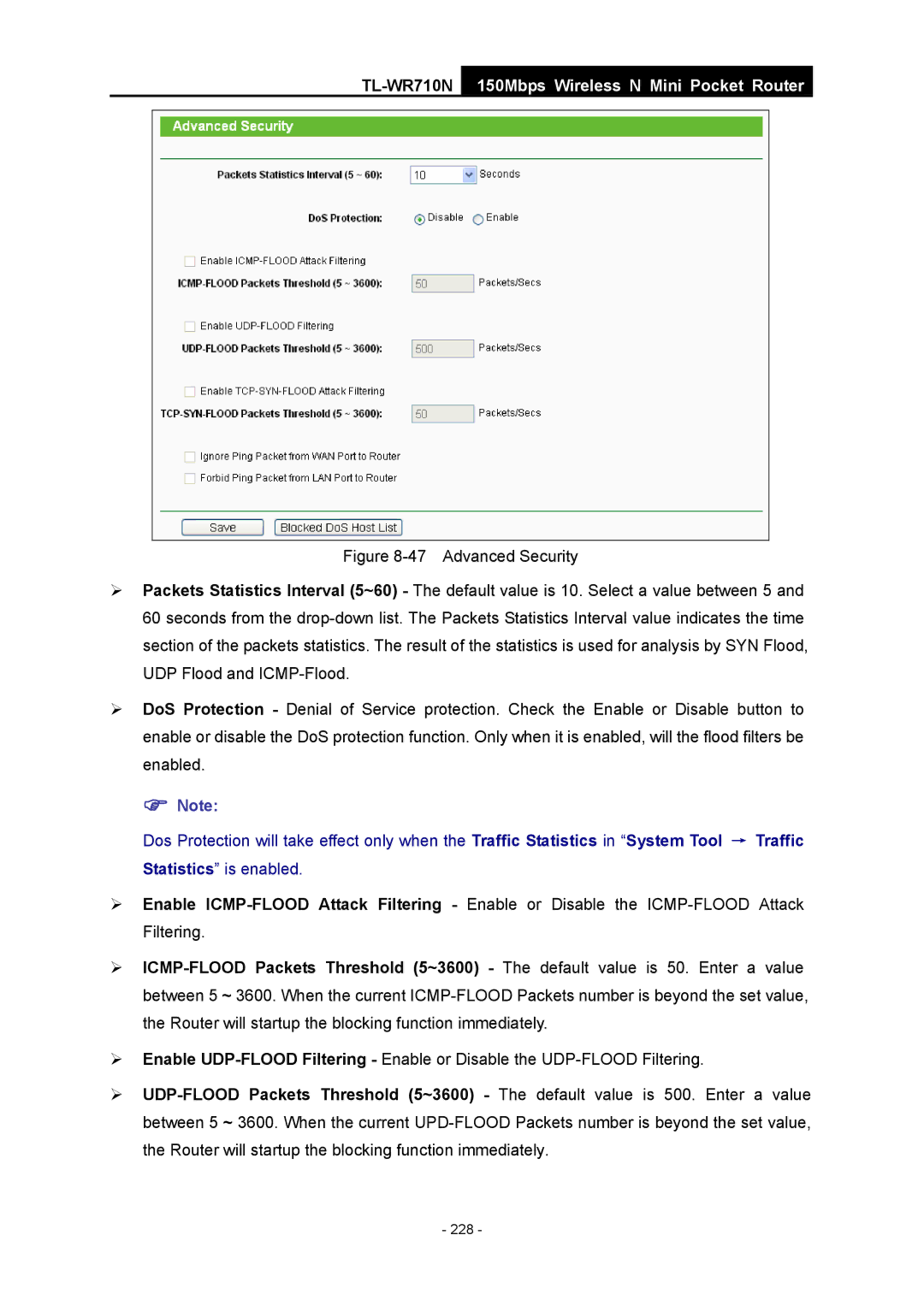 TP-Link TL-WR710N manual 228 