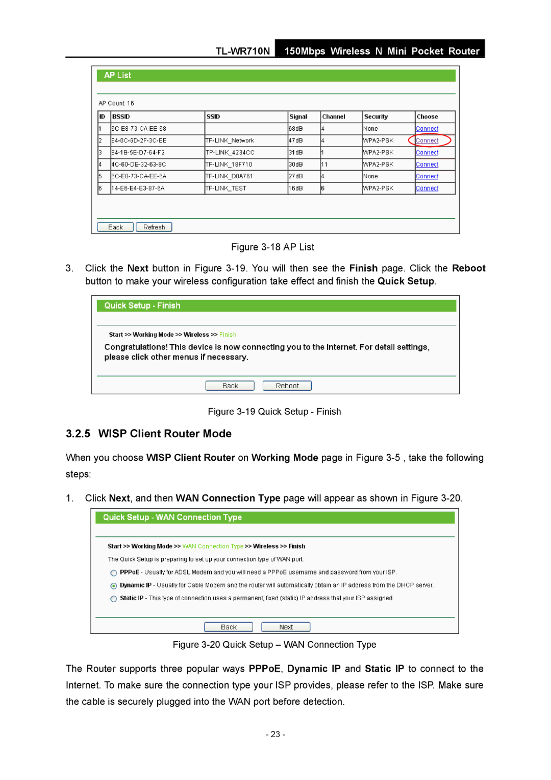 TP-Link TL-WR710N manual Quick Setup Finish 