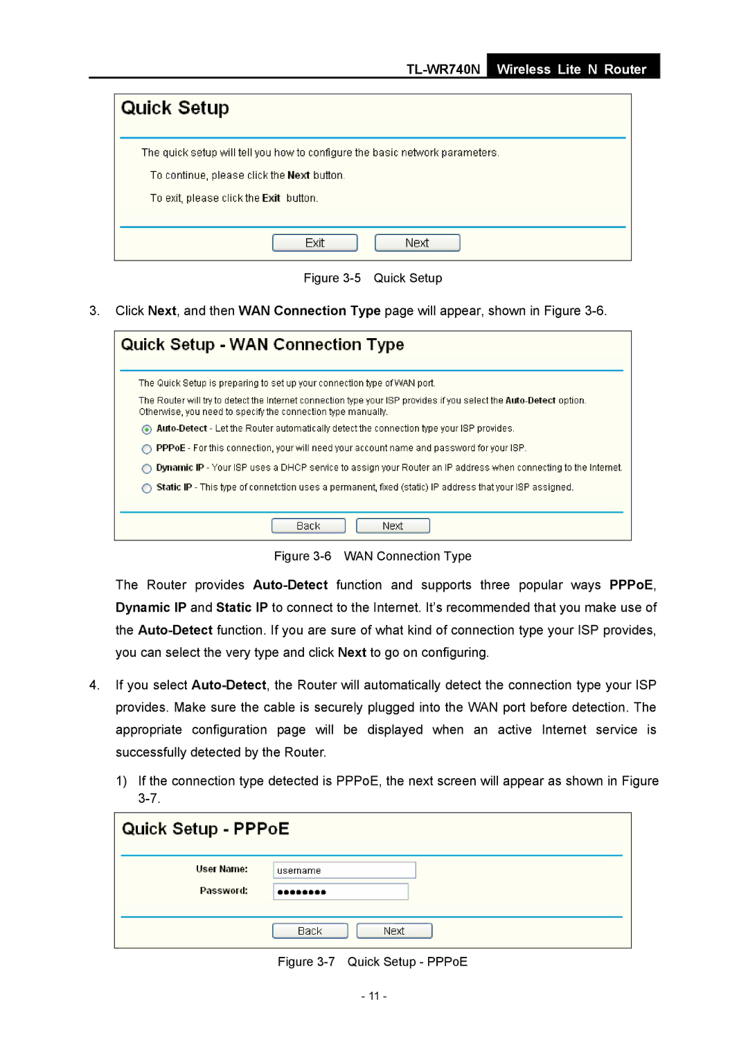 TP-Link TL-WR740N manual Quick Setup 