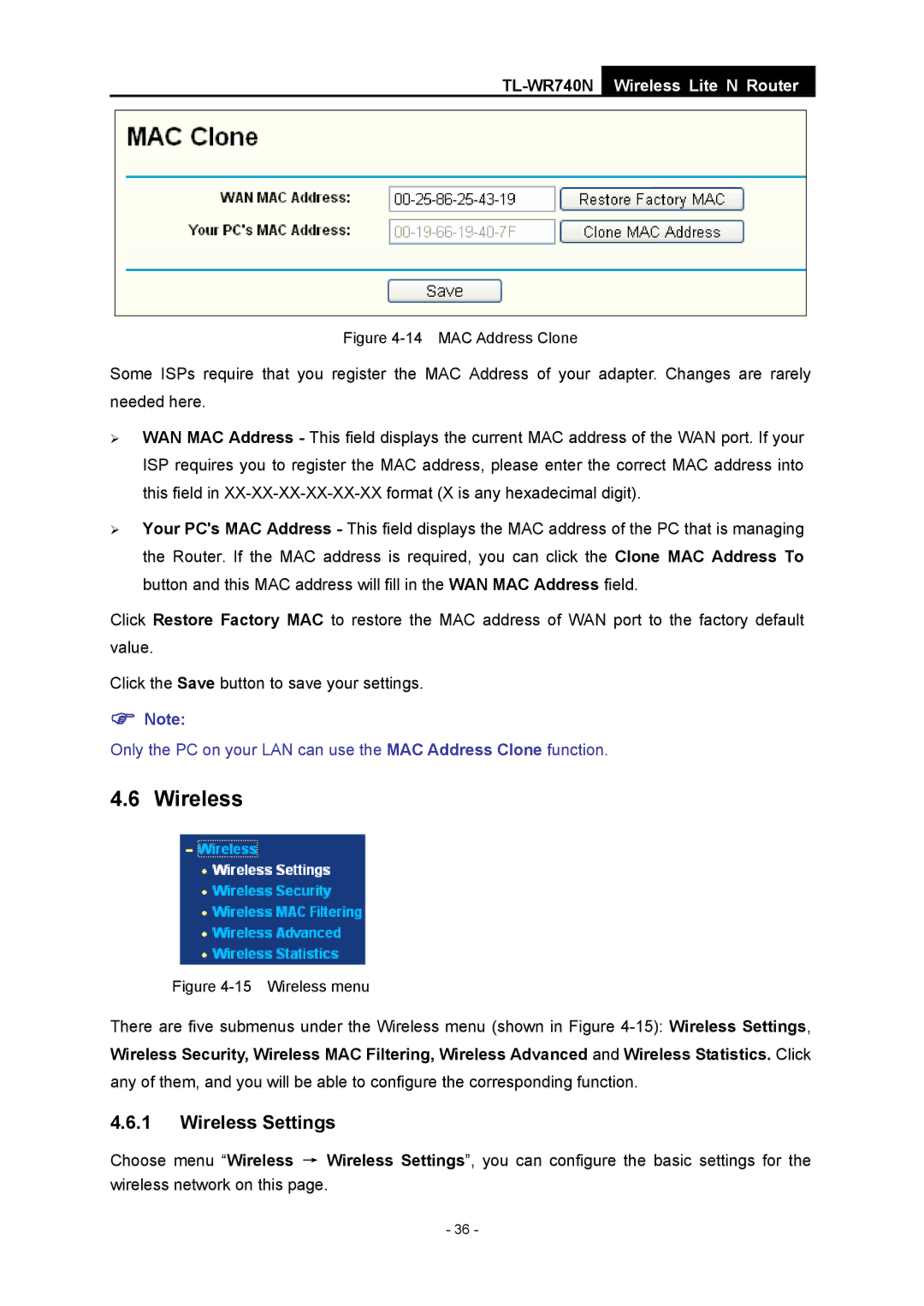 TP-Link TL-WR740N manual Wireless Settings 