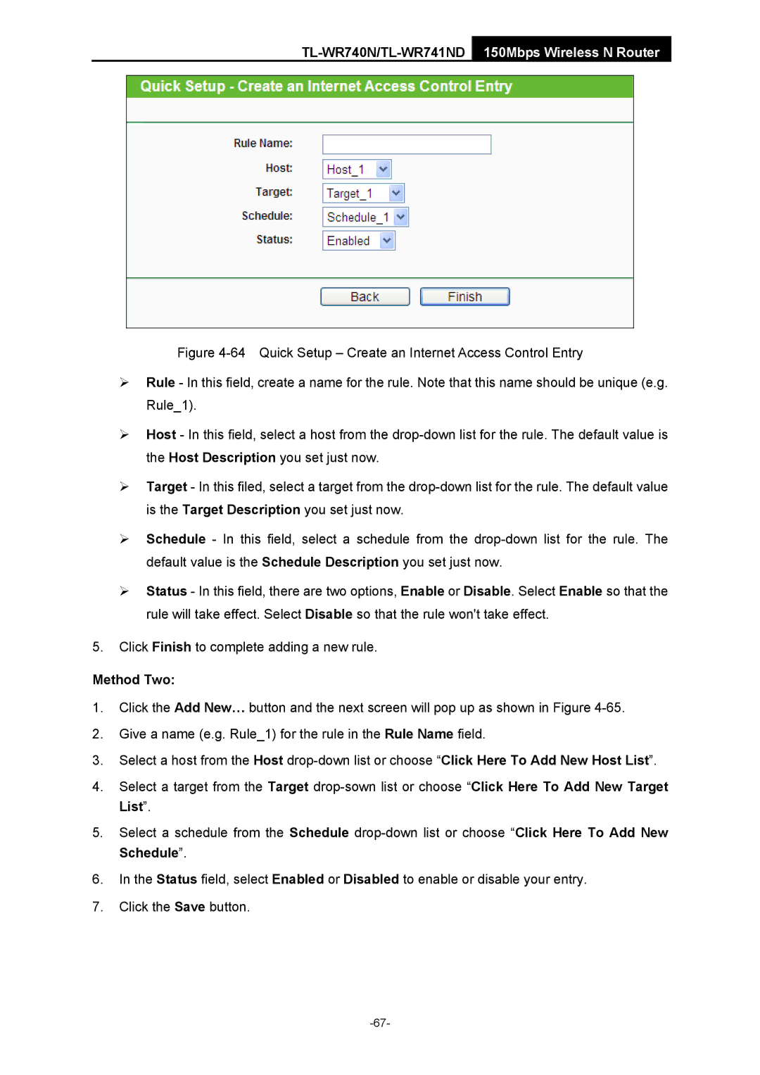 TP-Link TL-WR741ND manual Method Two 