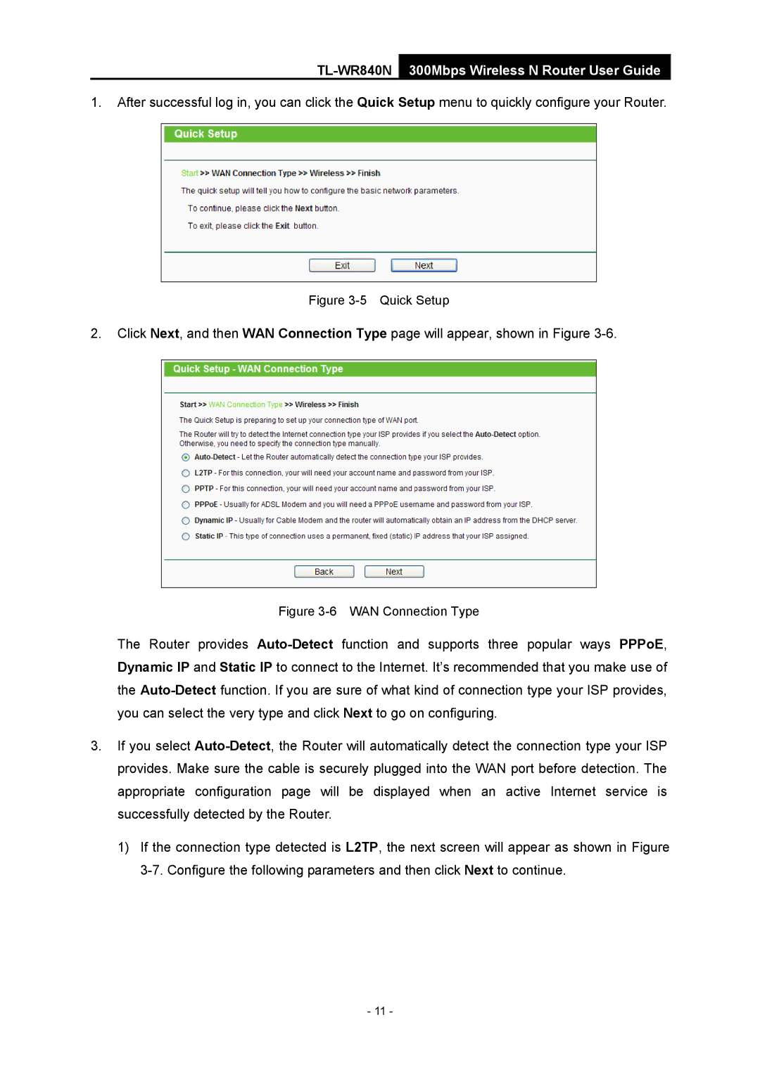 TP-Link TL-WR840N manual Quick Setup 