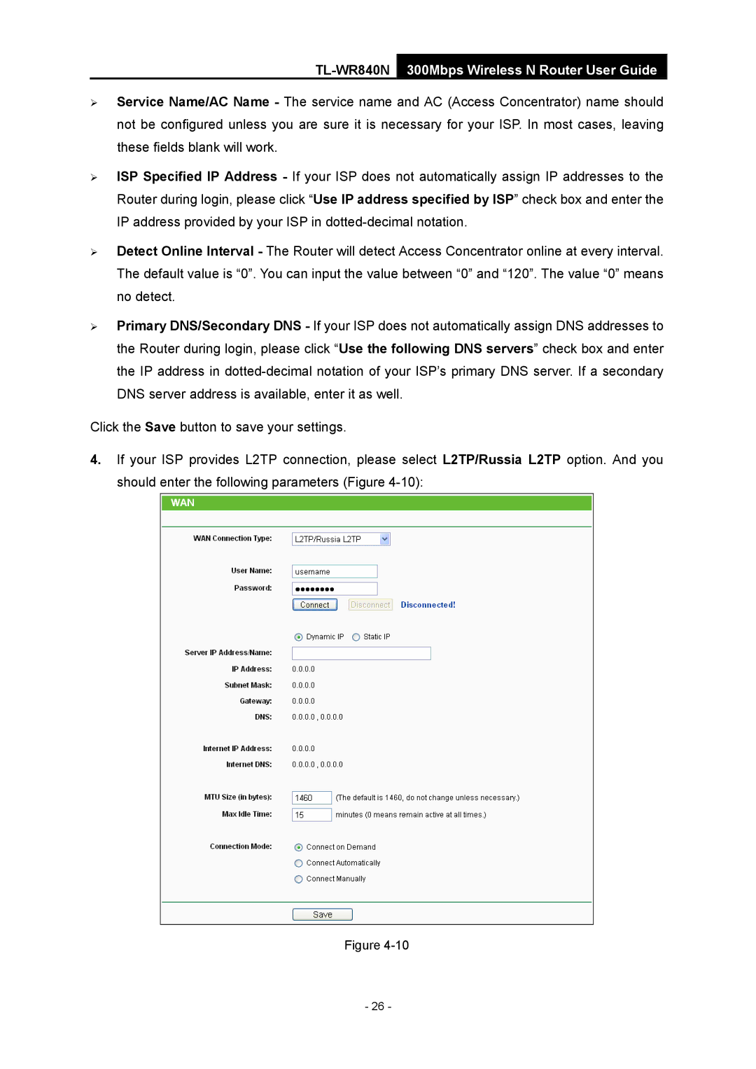 TP-Link manual TL-WR840N300Mbps Wireless N Router User Guide 