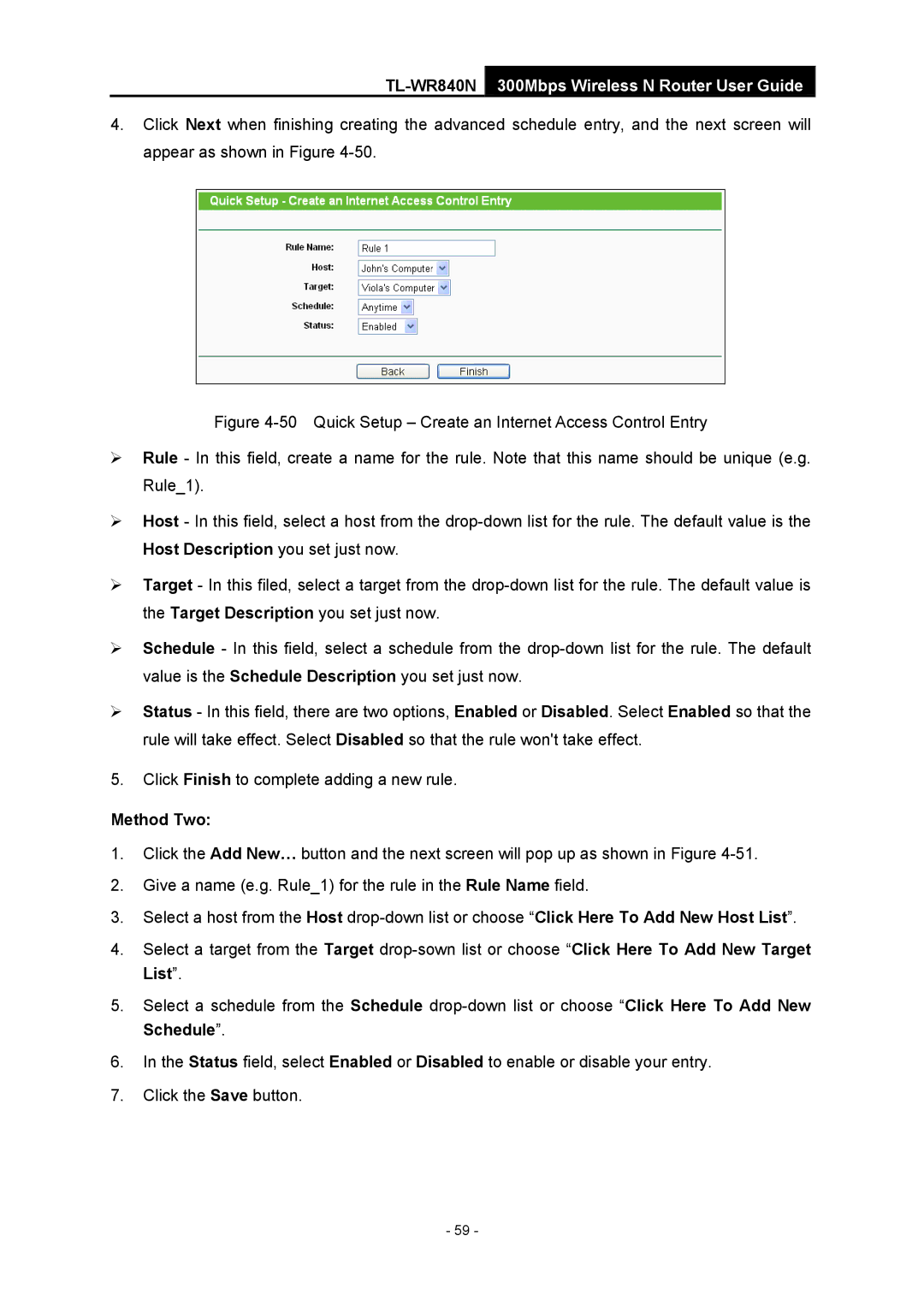 TP-Link TL-WR840N manual Method Two 