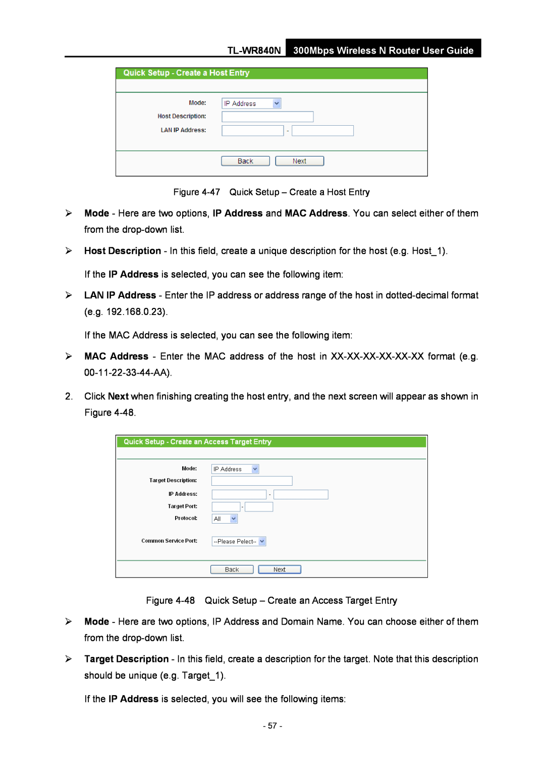 TP-Link TL-WR840N 300Mbps Wireless N Router User Guide, If the MAC Address is selected, you can see the following item 