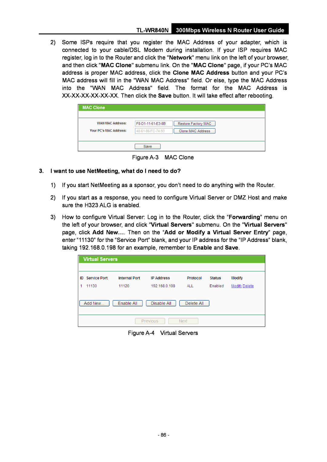 TP-Link manual I want to use NetMeeting, what do I need to do?, TL-WR840N 300Mbps Wireless N Router User Guide 