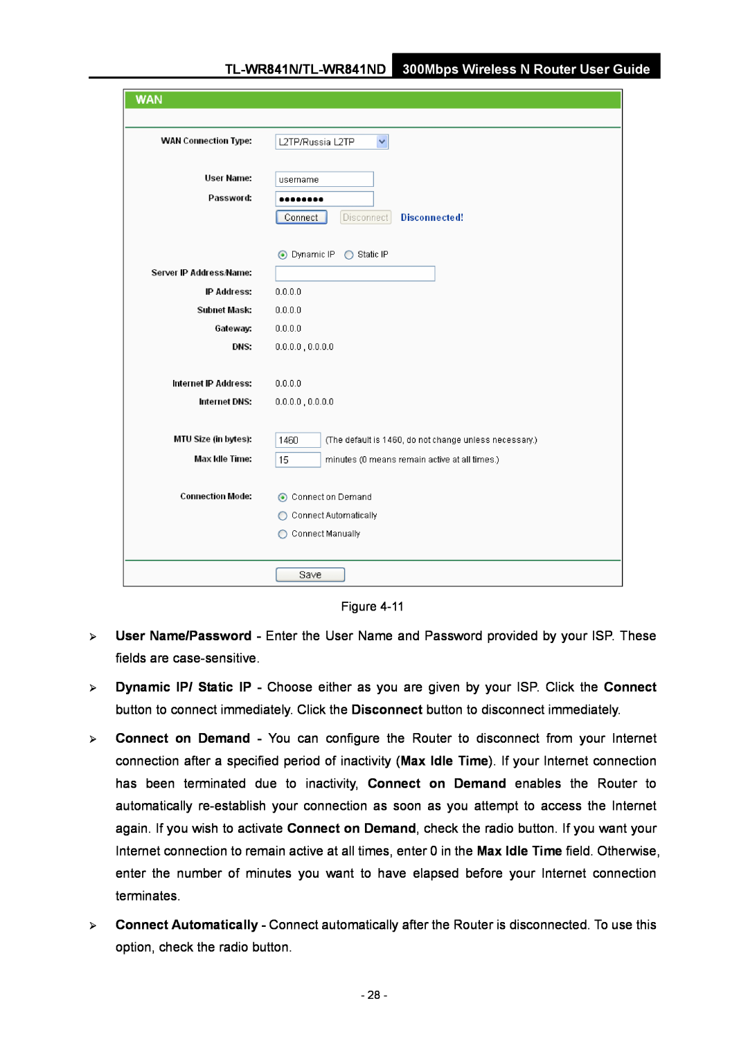 TP-Link manual TL-WR841N/TL-WR841ND 300Mbps Wireless N Router User Guide 