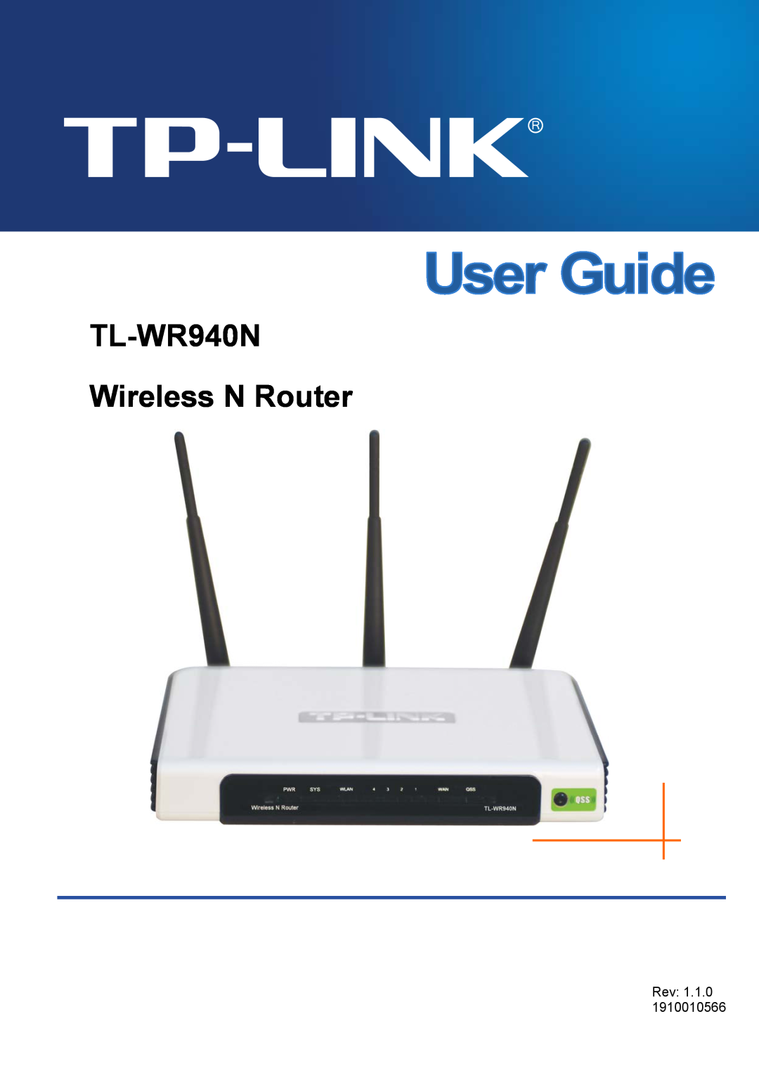 TP-Link manual TL-WR940N Wireless N Router, Rev 1.1.0 