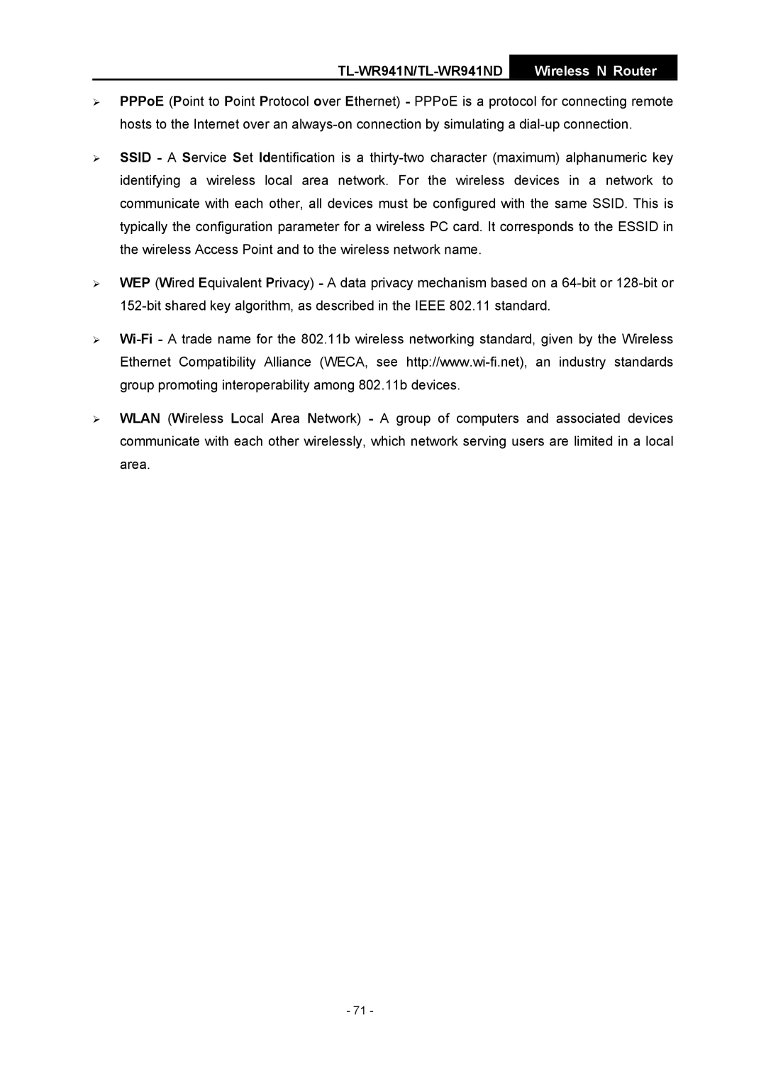 TP-Link manual TL-WR941N/TL-WR941ND 