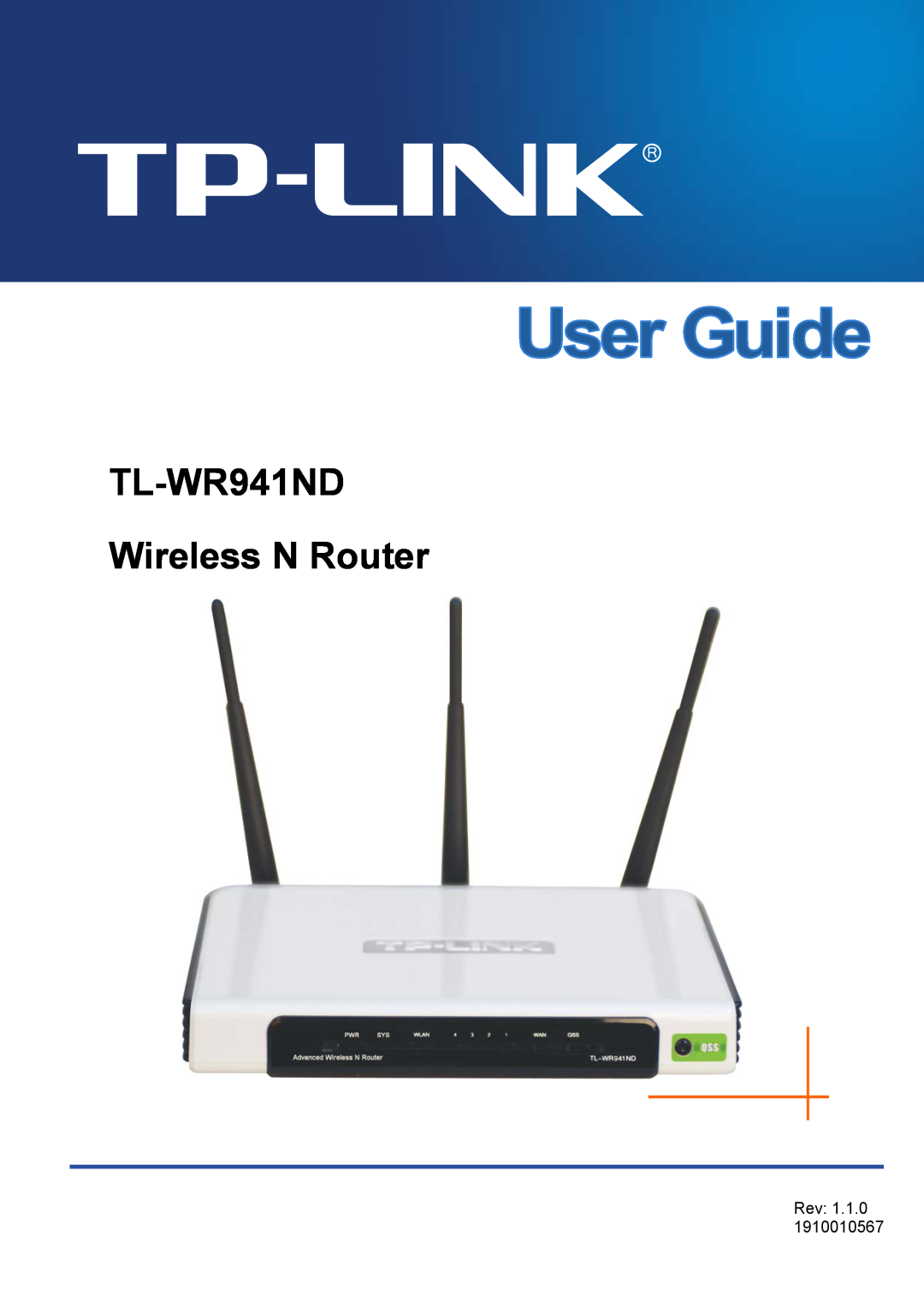 TP-Link manual TL-WR941ND Wireless N Router, Rev 1.1.0 