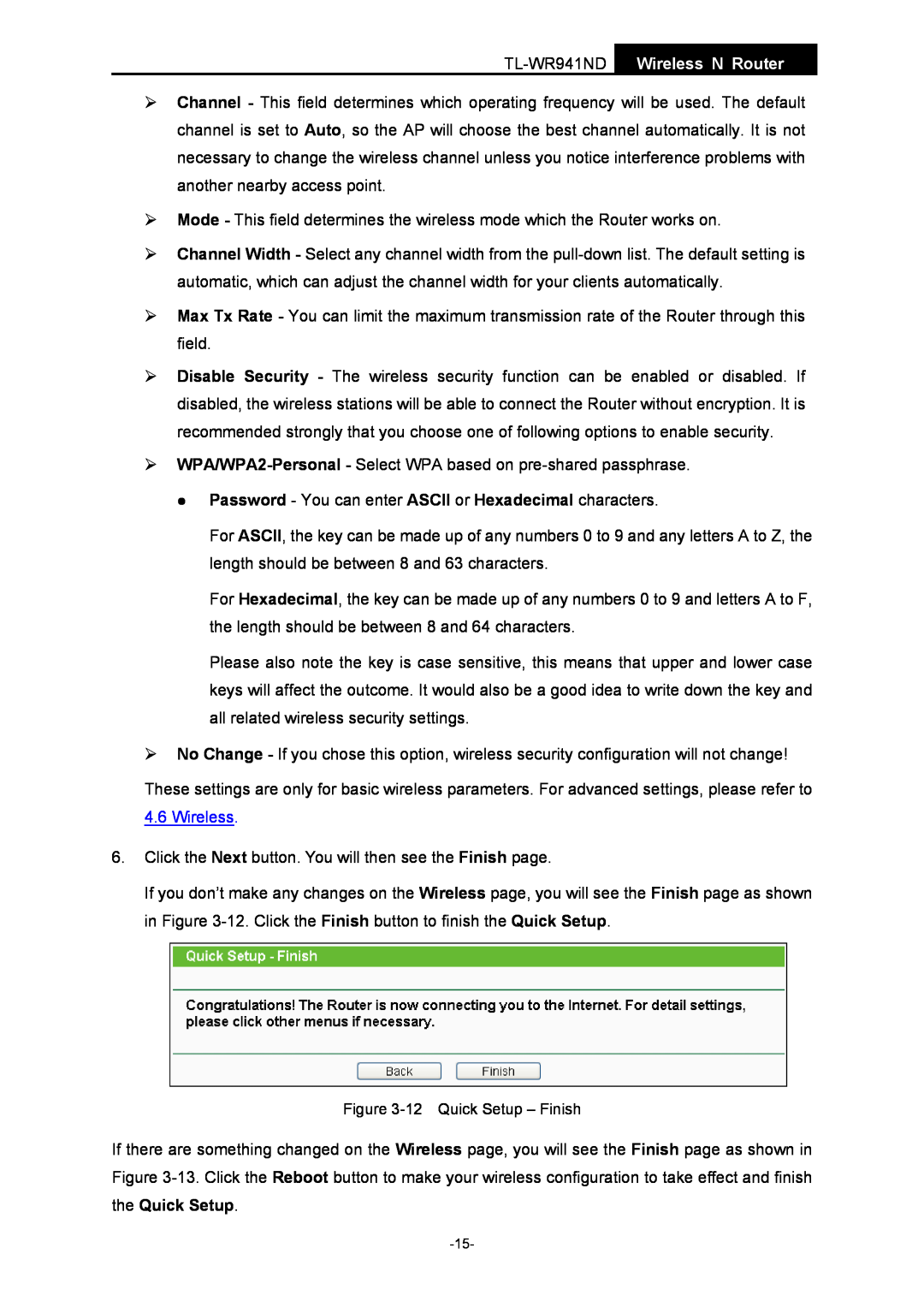 TP-Link manual TL-WR941ND Wireless N Router, ¾ WPA/WPA2-Personal - Select WPA based on pre-shared passphrase 