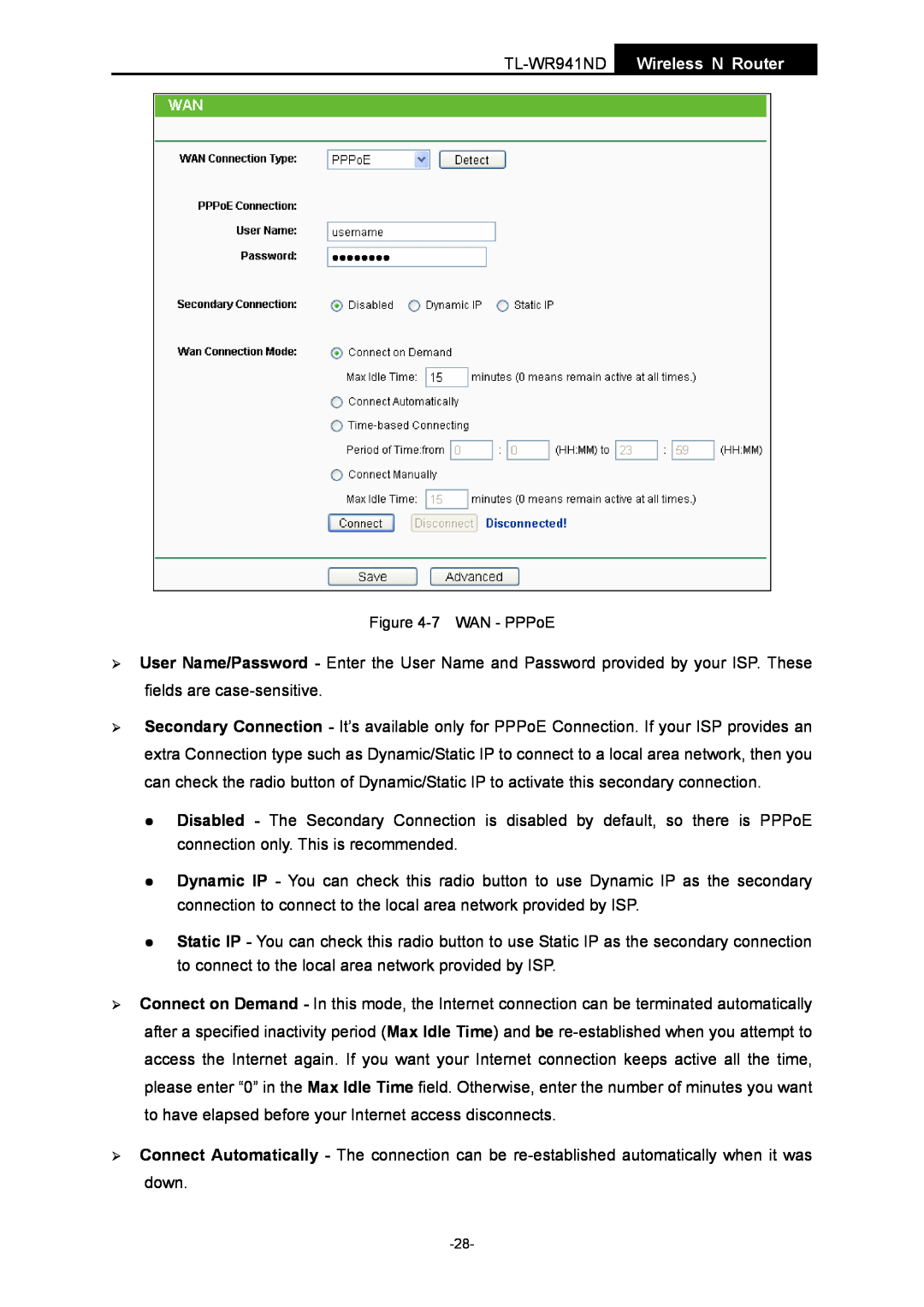 TP-Link manual TL-WR941ND Wireless N Router, 7 WAN - PPPoE 
