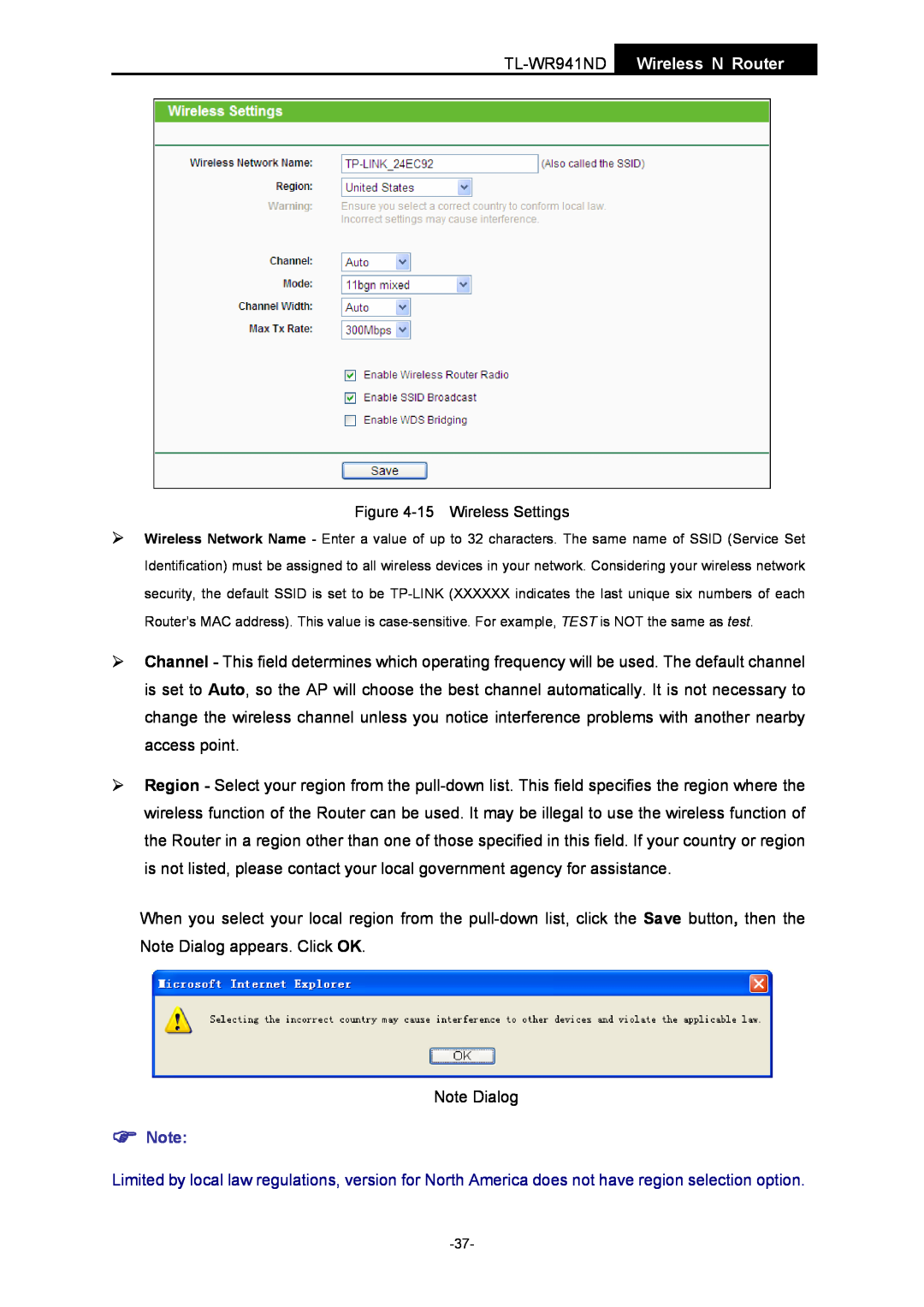 TP-Link manual TL-WR941ND Wireless N Router, 15 Wireless Settings 