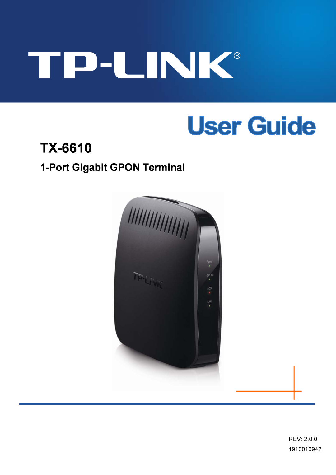 TP-Link TX-6610 manual Port Gigabit GPON Terminal 
