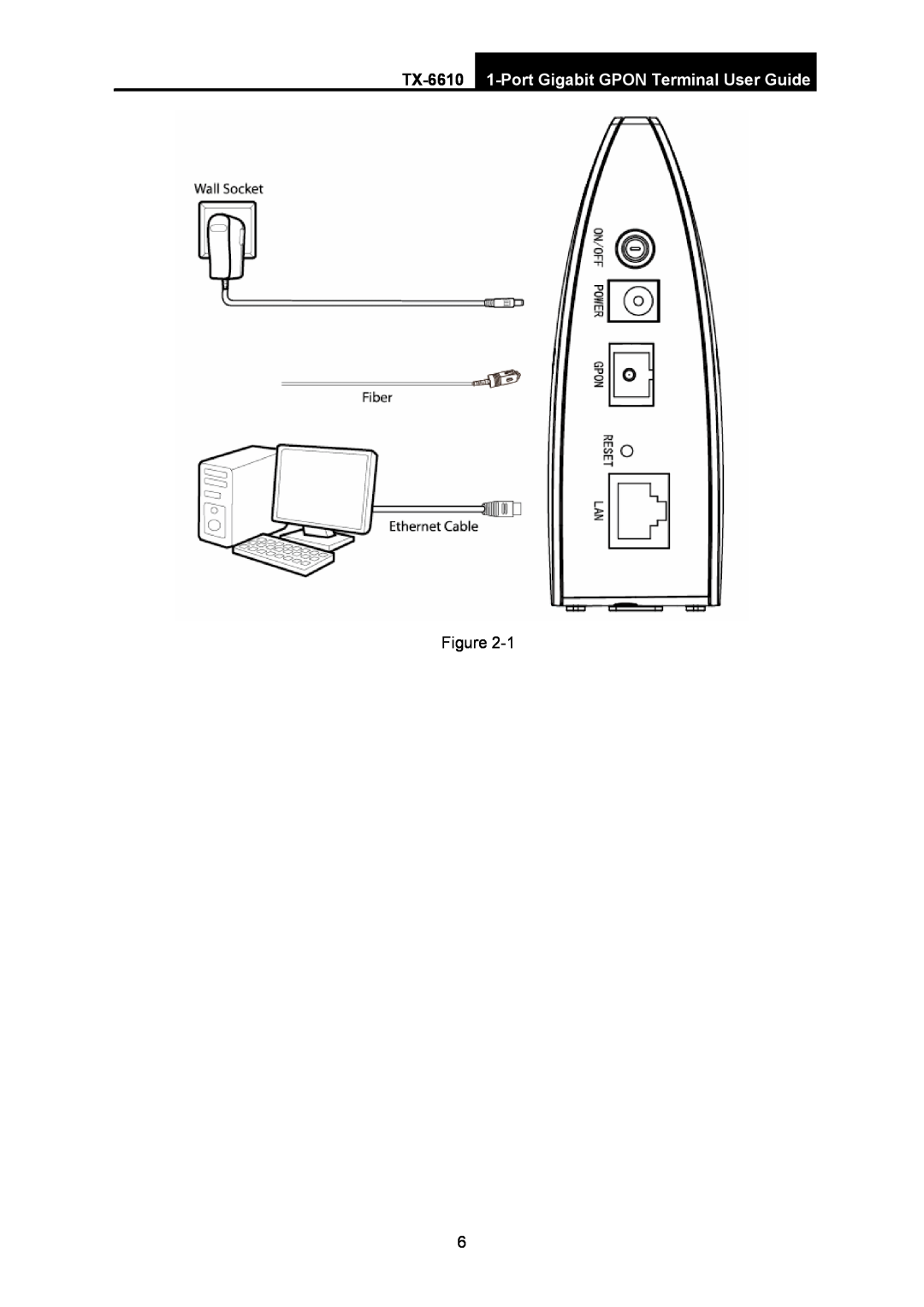 TP-Link manual TX-6610 1-Port Gigabit GPON Terminal User Guide 