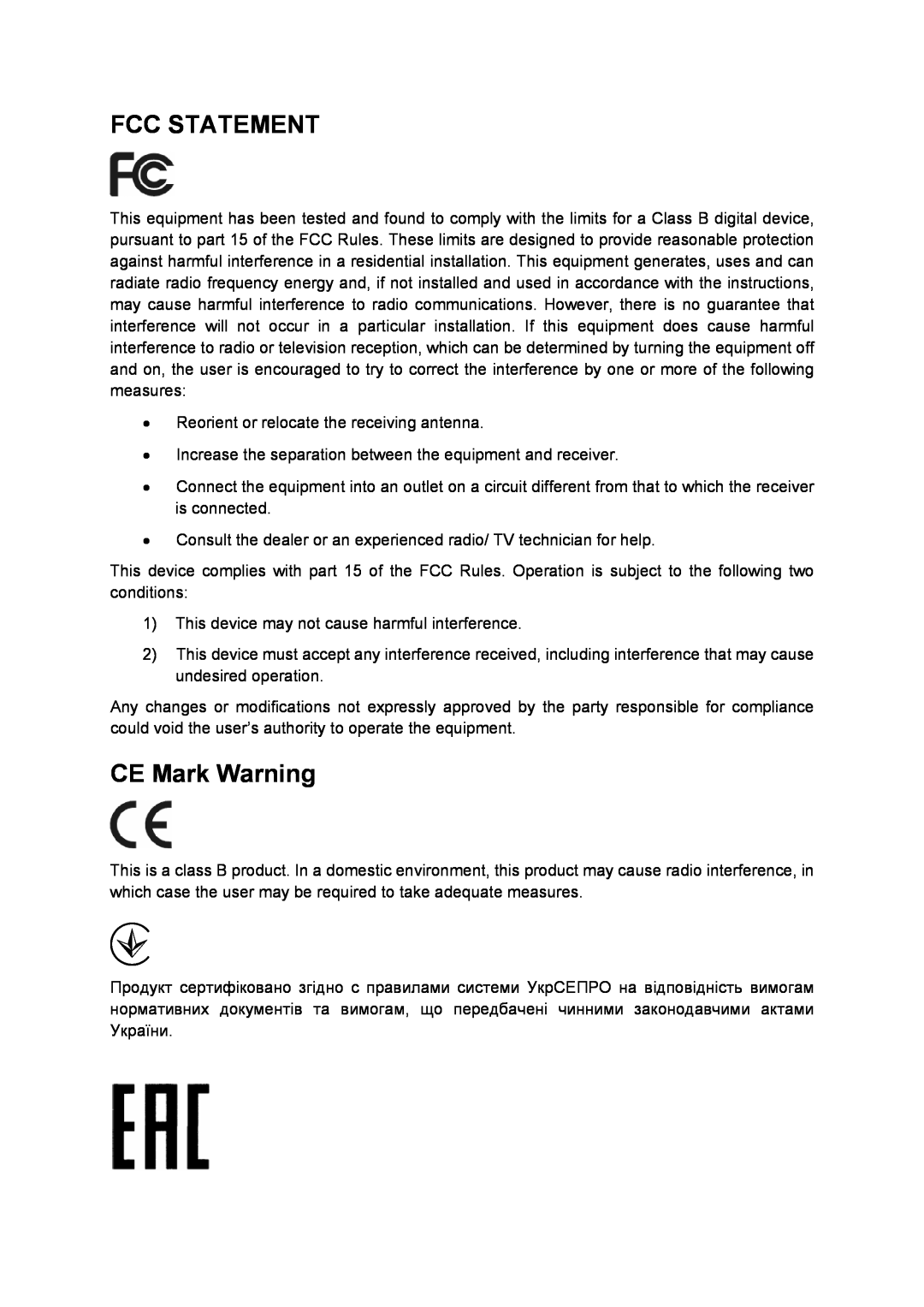 TP-Link TX-6610 manual Fcc Statement, CE Mark Warning 