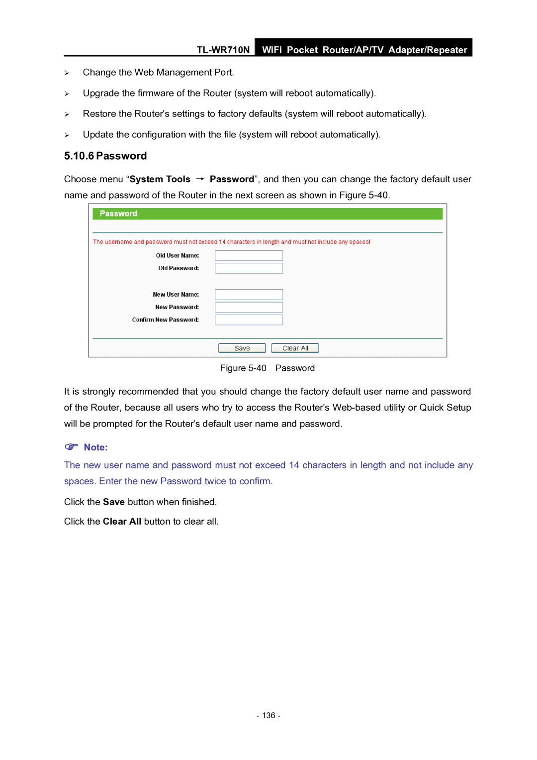 TP-Link WiFi Pocket Router/AP/TV Adapter/repeater manual Password 