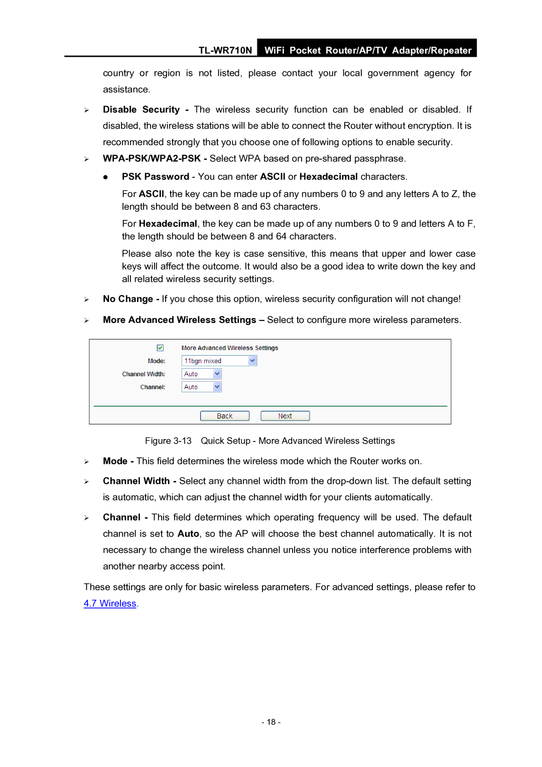 TP-Link WiFi Pocket Router/AP/TV Adapter/repeater manual PSK Password You can enter Ascii or Hexadecimal characters 