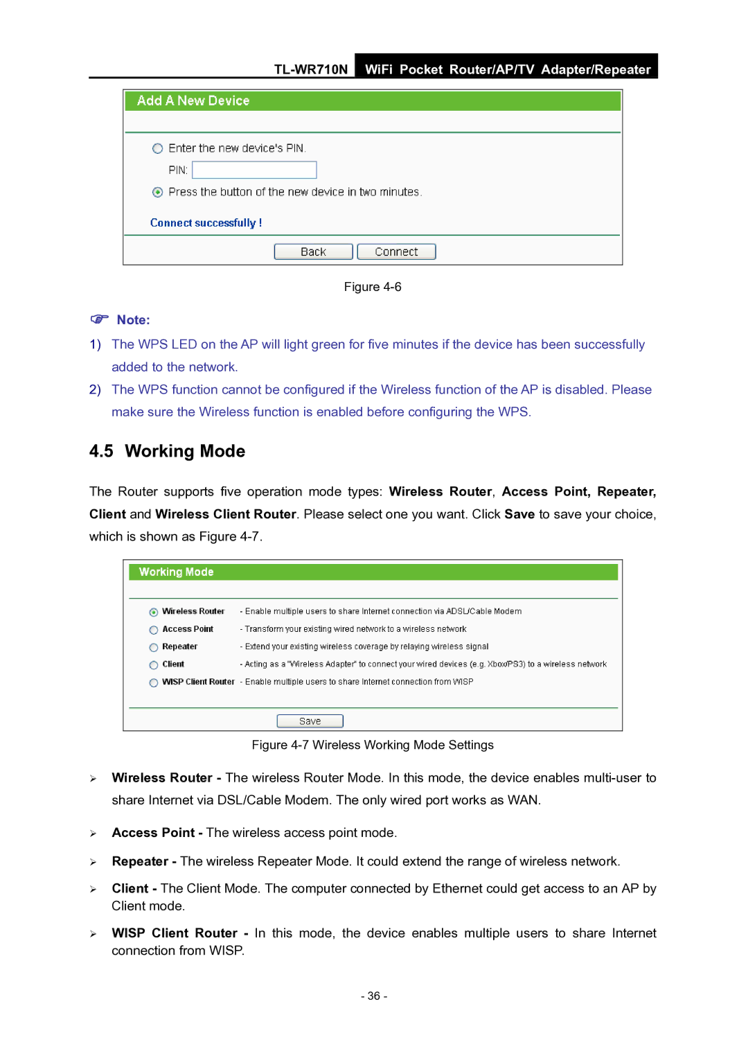 TP-Link WiFi Pocket Router/AP/TV Adapter/repeater manual Wireless Working Mode Settings 