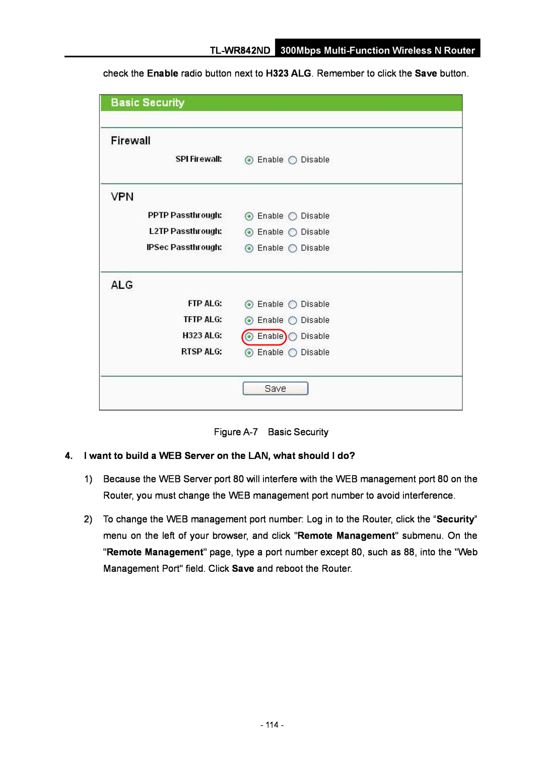 TP-Link WR-842ND manual I want to build a WEB Server on the LAN, what should I do? 