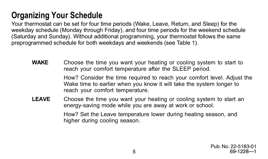 Trane 350, 340 manual Organizing Your Schedule 