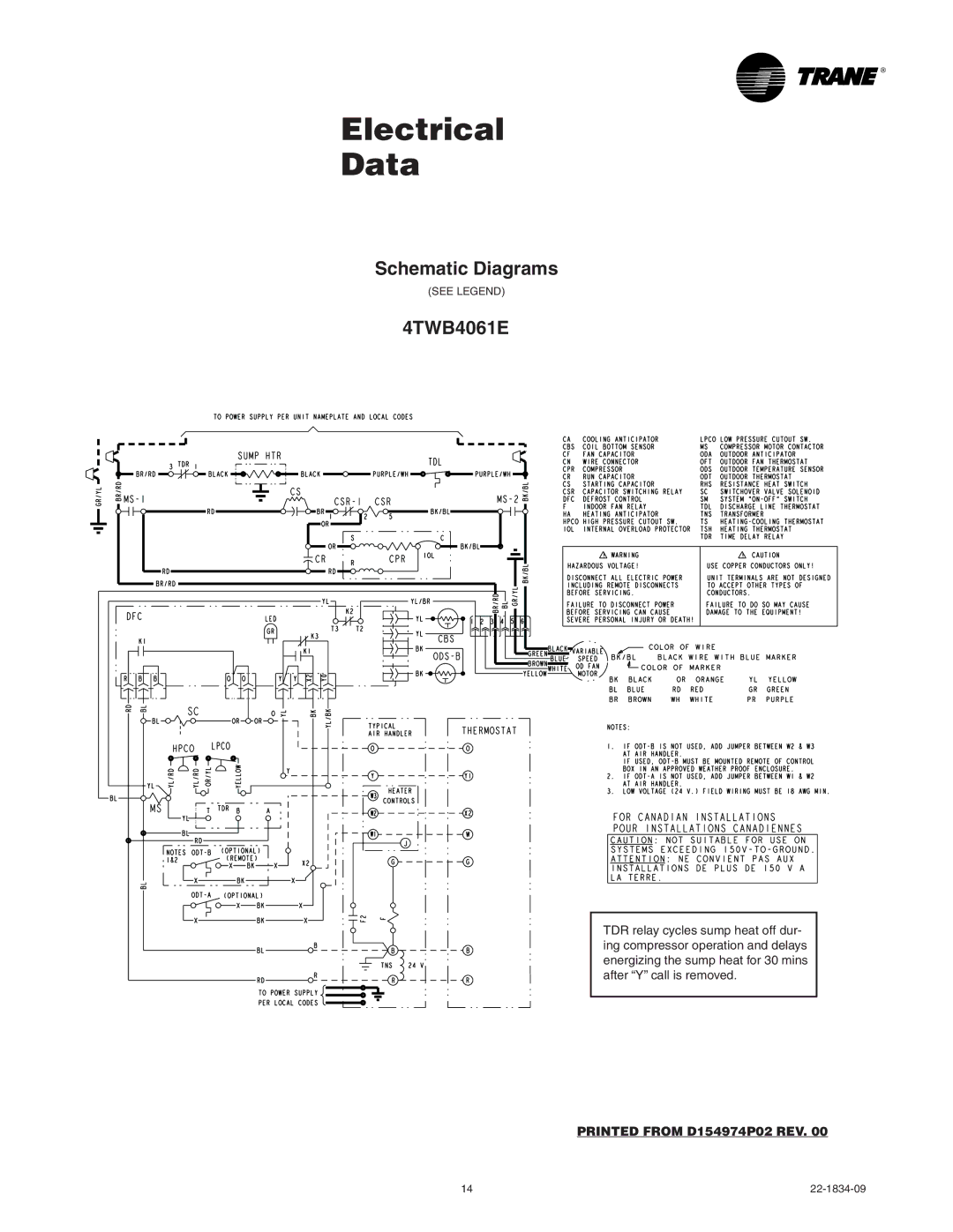 Trane manual 4TWB4061E 