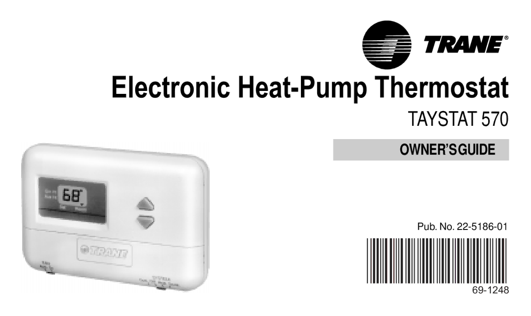 Trane 570 manual Electronic Heat-Pump Thermostat 