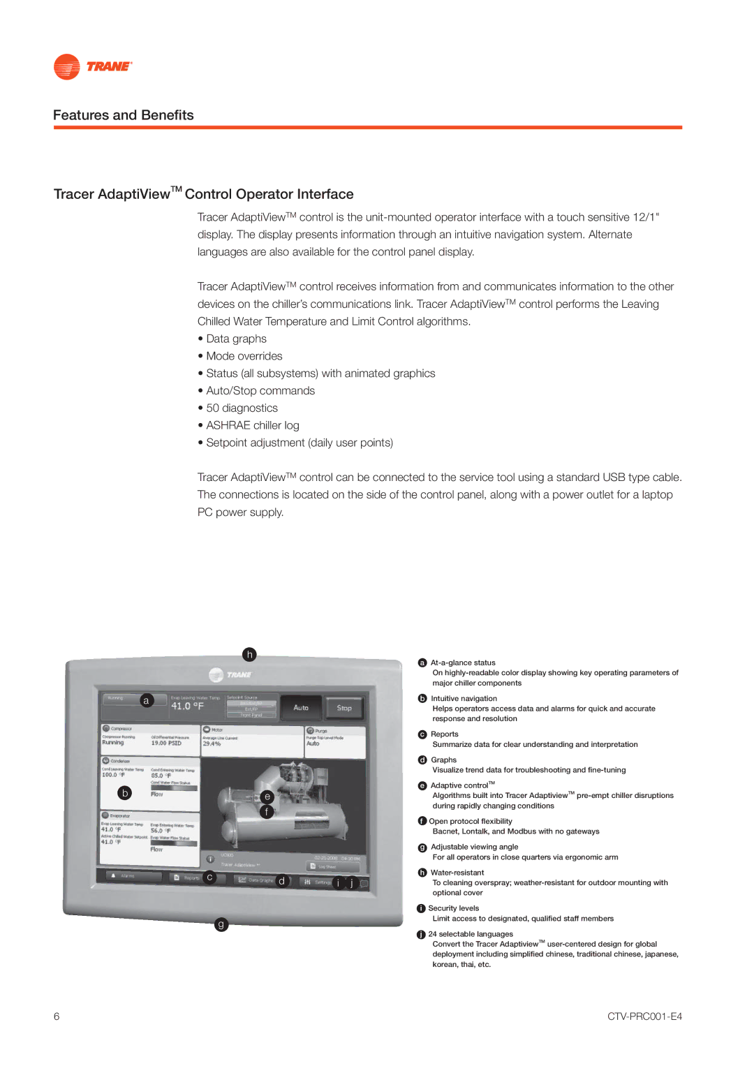 Trane CVGF manual At-a-glance status 