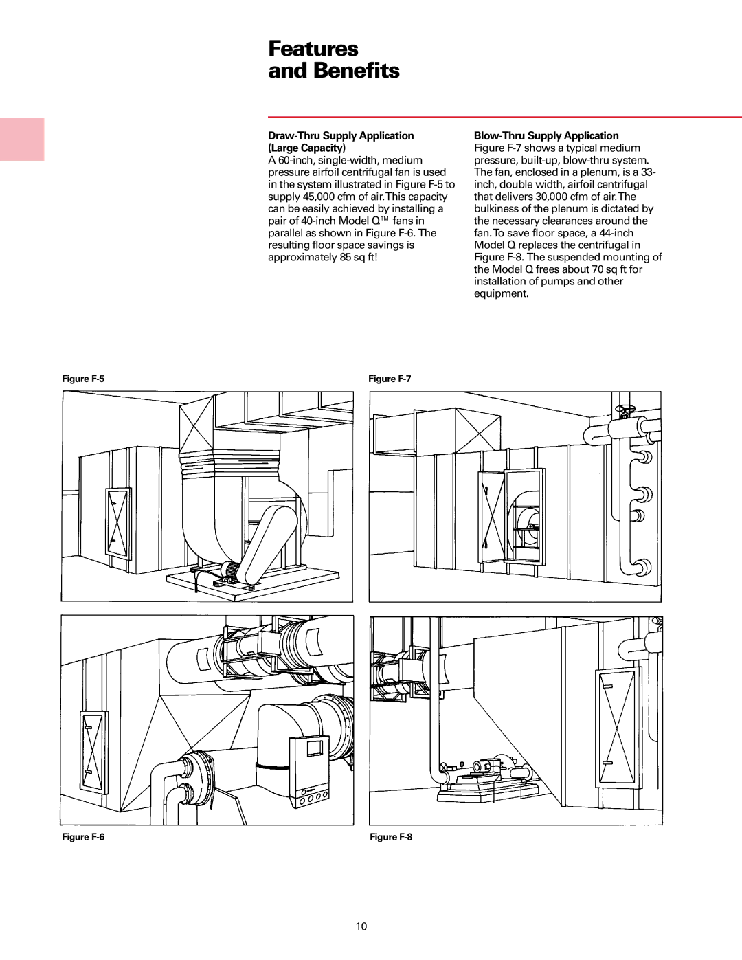 Trane Fan manual Draw-Thru Supply Application Large Capacity, Figure F-5 